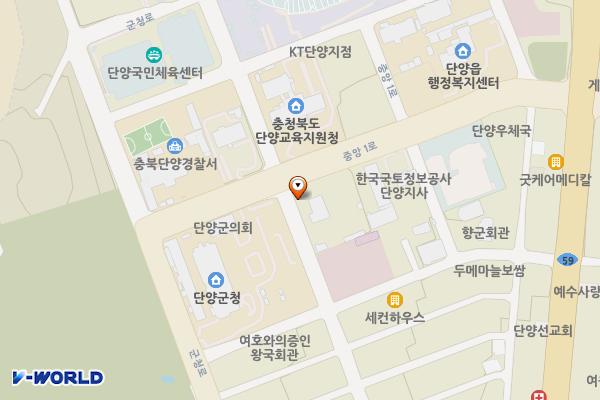 농업기술센터 충전소 위치 지도 — 충청북도 단양군 단양읍 별곡리 641