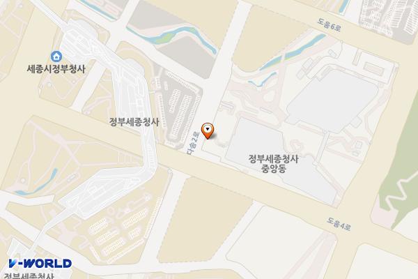 정부세종청사 중앙동 위치 지도 — 세종특별자치시 도음6로 42