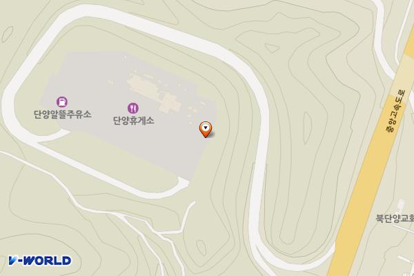 단양팔경(부산)휴게소 위치 지도 — 충청북도 단양군 적성면 기동2길 32-37