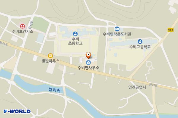 수비면행정복지센터 위치 지도 — 경상북도 영양군 수비면 한티로 503