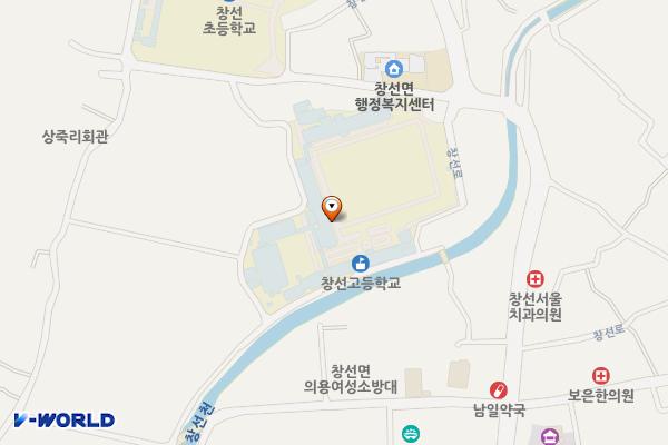 창선고등학교 위치 지도 — 경상남도 남해군 창선면 창선로 97-12