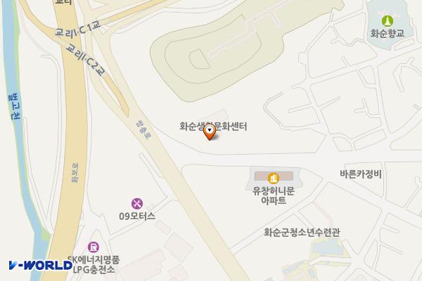 화순문화원 위치 지도 — 전남광주통합특별시 화순군 화순읍 대교로 5