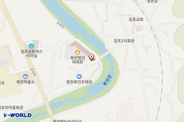 북안1 공영주차장 위치 지도 — 경상북도 영천시 북안면 임포리 243-3