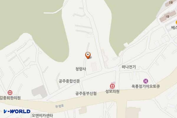 옥룡 버드나무3길 쌈지주차장 위치 지도 — 충청남도 공주시 옥룡동 363-30