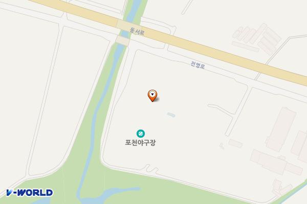 포천야구장 위치 지도 — 경기도 포천시 창수면 전영로 1184