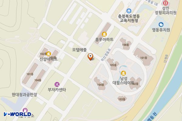 한국국토정보공사 영동지사 위치 지도 — 충청북도 영동군 영동읍 학산영동로 1198