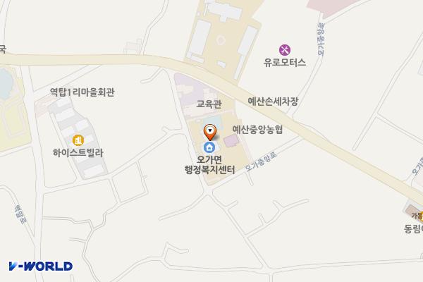 오가면 행정복지센터 위치 지도 — 충청남도 예산군 오가면 오가중앙로 86-12