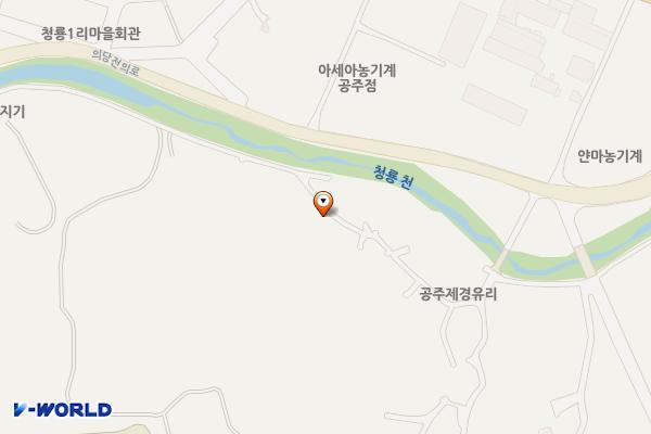 의당면 청룡리 마을입구 공영주차장 위치 지도 — 충청남도 공주시 의당면 청룡리 596-16