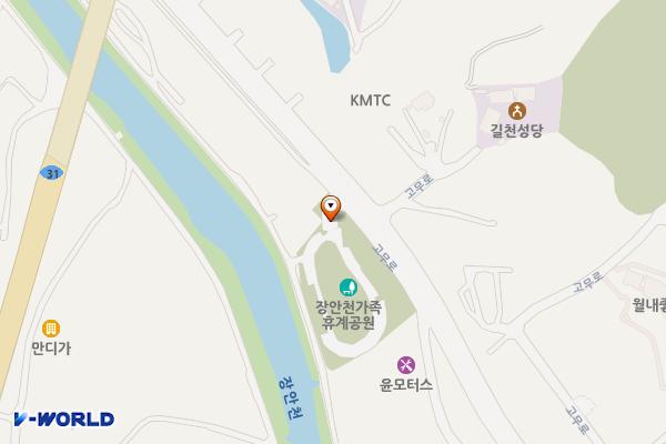 장안천가족휴게공원 위치 지도 — 부산광역시 기장군 장안읍 길천리 369-3