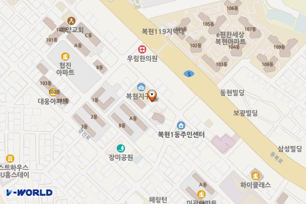 복현지구대 위치 지도 — 대구광역시 북구 경진로1길 50