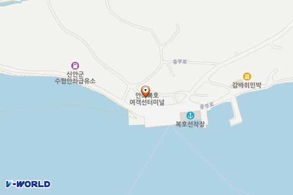 복호선착장 위치 지도 — 전남광주통합특별시 신안군 안좌면 복호리 71번지
