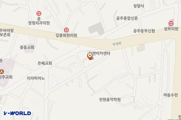 옥룡동 옥룡1길 공영주차장 위치 지도 — 충청남도 공주시 옥룡동 287-10
