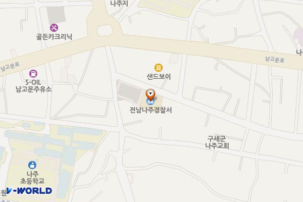 나주 금성지구대 위치 지도 — 전남광주통합특별시 나주시 학생운동길 16