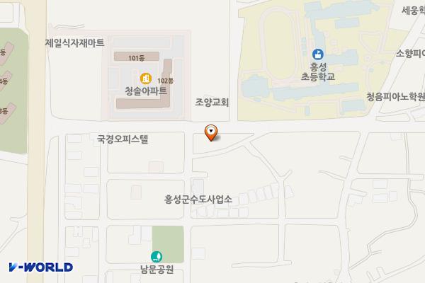 홍성군 장애인 종합복지관 위치 지도 — 충청남도 홍성군 홍성읍 오관리 647-7