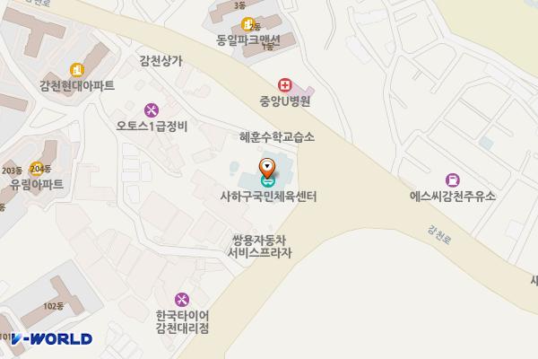 사하구국민체육센터 위치 지도 — 부산광역시 사하구 감천동 702-1