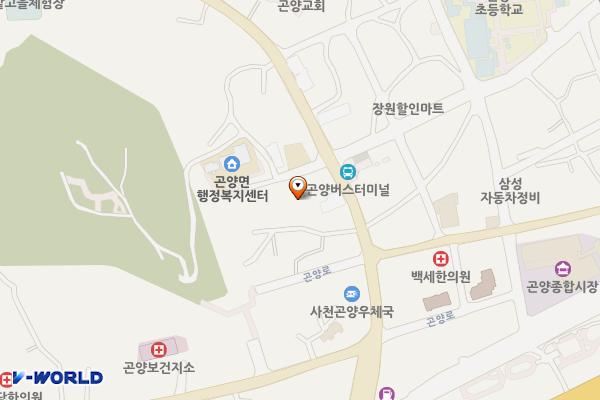 비자나무공영주차장 위치 지도 — 경상남도 사천시 곤양면 성내리 197-3