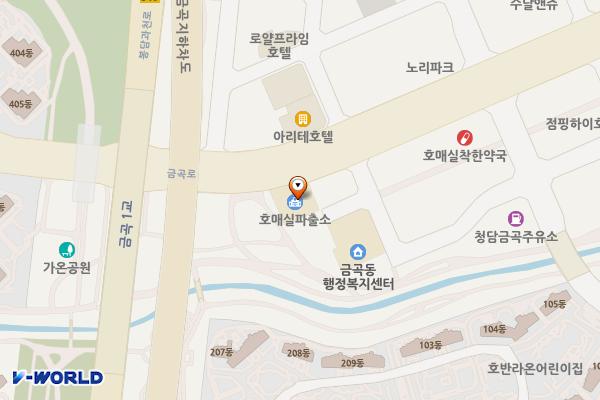호매실지구대 위치 지도 — 경기도 수원시 권선구 금곡동 금곡로 190