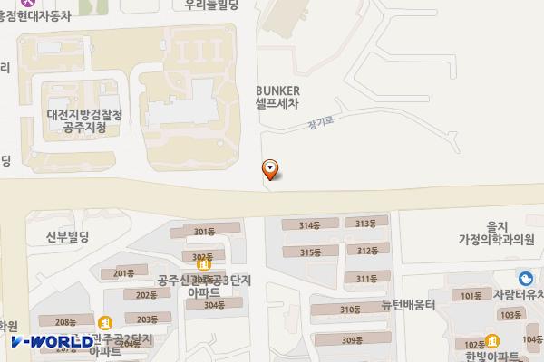 공주지법 임시공영주차장 위치 지도 — 충청남도 공주시 신관동 288