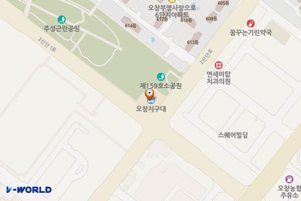 오창지구대 위치 지도 — 충청북도 청주시 청원구 오창읍2산단로 113
