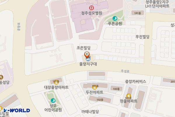 율량지구대 위치 지도 — 충청북도 청주시 청원구 율량로3번길 41