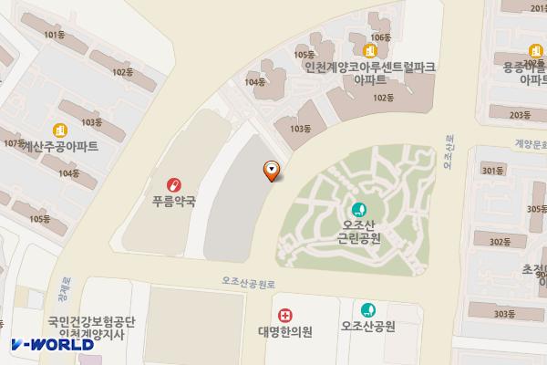 계산택지1 공영주차장 위치 지도 — 인천광역시 계양구 계양문화로 111