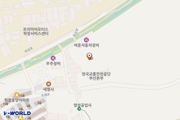 한국교통안전공단 주례자동차검사소 위치 지도 — 부산광역시 사상구 학장로 256