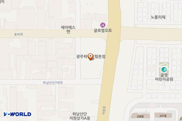 하남근로자종합복지관 위치 지도 — 전남광주통합특별시 광산구 하남산단3번로 133-8 (장덕동)