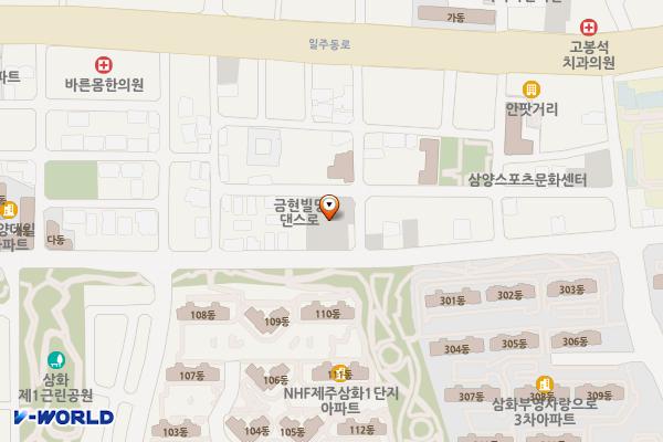 한샘어린이집 맞은편 공영주차장 위치 지도 — 제주특별자치도 제주시 지석10길 18