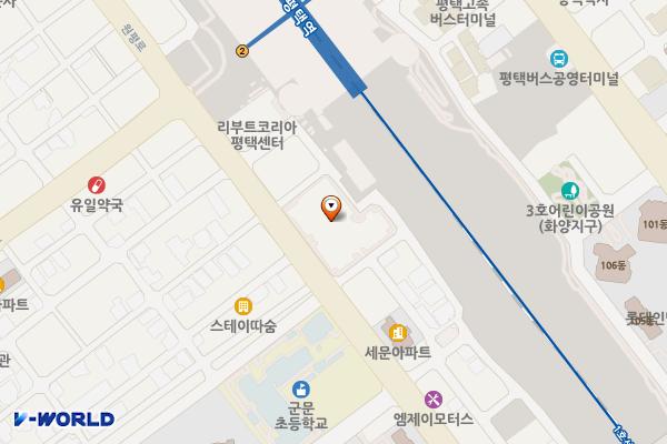 원평 제1공영주차장 위치 지도 — 경기도 평택시 원평로 34-1