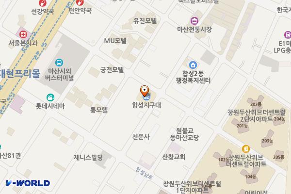 합성지구대 위치 지도 — 경상남도 창원시 마산회원구 합성남8길 21