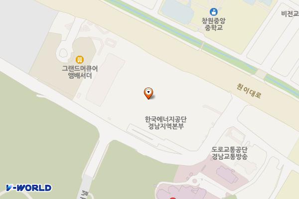 창원컨벤션센터 위치 지도 — 경상남도 창원시 성산구 원이대로 362