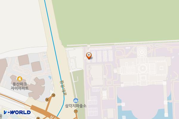 용산 전쟁기념관 소형 주차장 위치 지도 — 서울특별시 용산구 이태원로 29