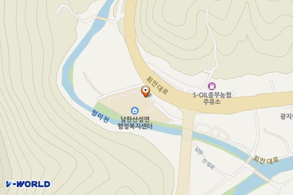 남한산성면 행정복지센터 위치 지도 — 경기도 광주시 남한산성면 남한산성로 2