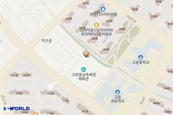 고운동 복합커뮤니티센터(남측) 위치 지도 — 세종특별자치시 마음로 64