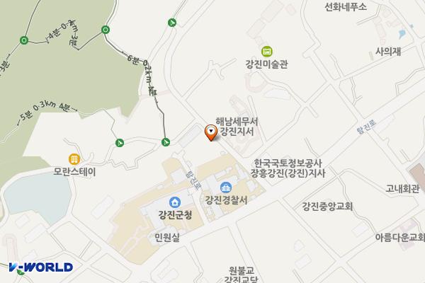 강진군CCTV 관제센터 위치 지도 — 전남광주통합특별시 강진군 강진읍 남성리 108-3