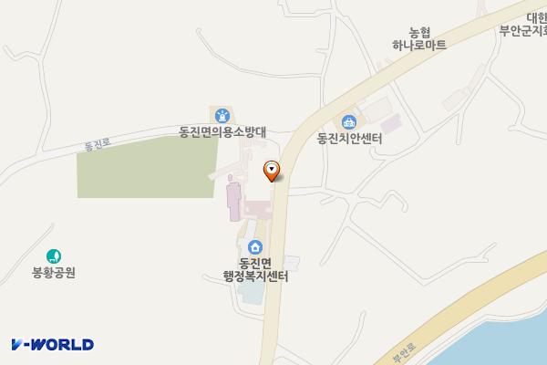 동진문화복지센터 위치 지도 — 전북특별자치도 부안군 동진로 97
