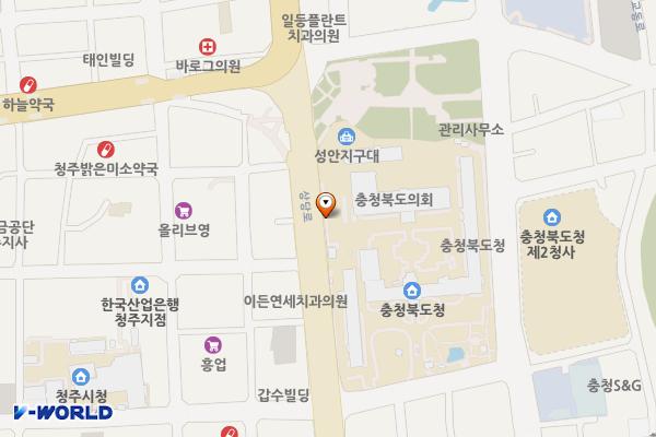 충북도청 위치 지도 — 충청북도 청주시 상당구 문화동 89