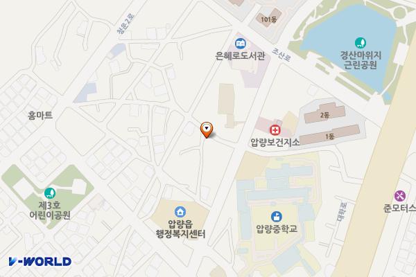압량행복발전소 위치 지도 — 경상북도 경산시 압량읍 압량시장길 1