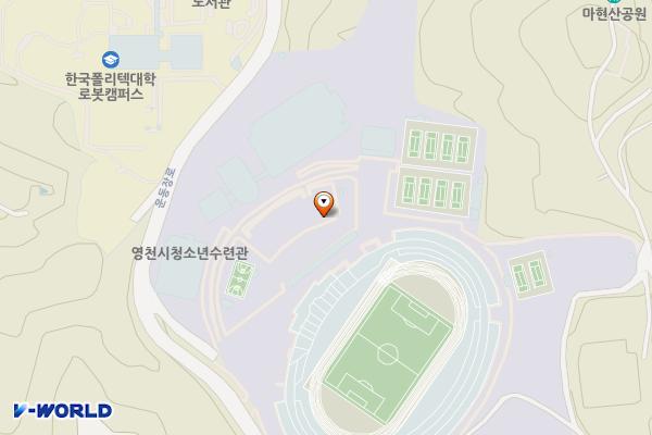 종합스포츠센터 주차장 위치 지도 — 경상북도 영천시 교촌동 318-1