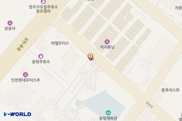 송림체육관 위치 지도 — 인천광역시 제물포구 염전로 30 