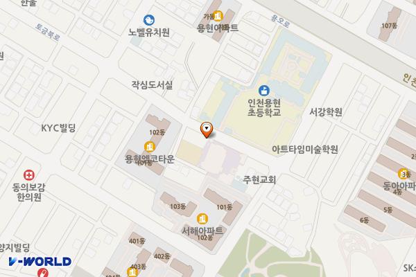 용현5동 행정복지센터 위치 지도 — 인천광역시 미추홀구 토금북로 60