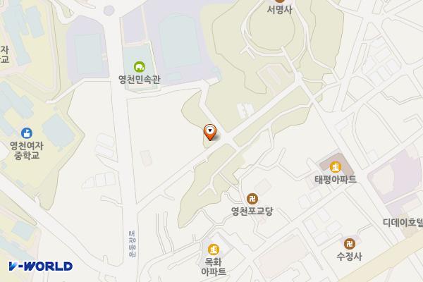 예술창작스튜디오 부설주차장 위치 지도 — 경상북도 영천시 교촌동 298-5