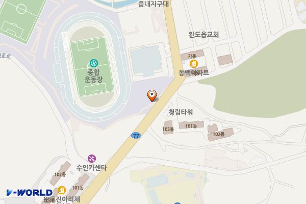 농어민문화체육센터 위치 지도 — 전남광주통합특별시 완도군 완도읍 개포로 111 