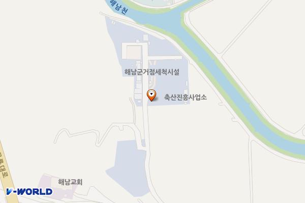 축산사업소 위치 지도 — 전남광주통합특별시 해남군 해남읍 남외리 550-5