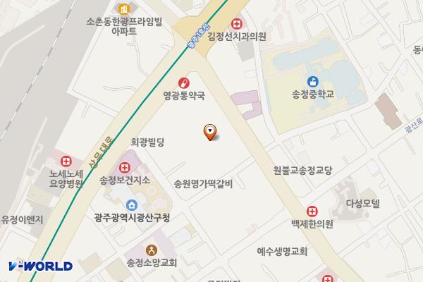 송정매일시장 위치 지도 — 전남광주통합특별시 광산구 송정동 792-8