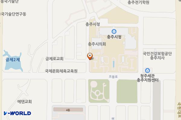 충주시청 의회동주차장 위치 지도 — 충청북도 충주시 금릉동 700