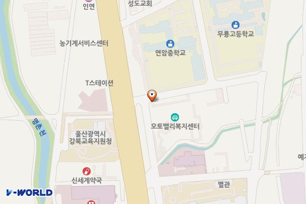 오토밸리복지센터 위치 지도 — 울산광역시 북구 연암동 1121-2