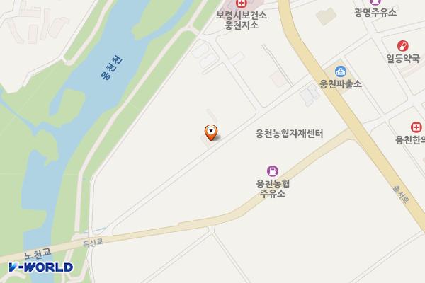 보령시농업기술센터 농업지원과 남부지구지소 위치 지도 — 충청남도 보령시 웅천읍 장터7길 30