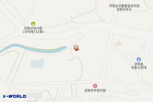 신문리 공영주차장 위치 지도 — 인천광역시 강화군 강화읍 신문리 593-1
