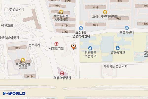 명현쌈지 위치 지도 — 인천광역시 계양구 효성동 665-38